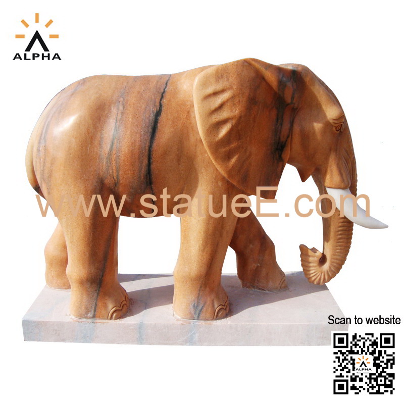 Marble elephant statue